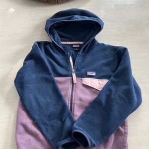 Patagonia Micro D Snap-T Fleece Jacket lavender and blue